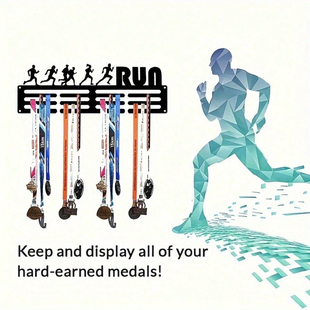 Custom Wall Mounted Sports Medal Display Holder Holds 60 Medals Iron Home Decor Birthday Gift