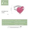 WOSTU 1 Piece 925 Sterling Silver Rose Red Heart Ear Cuff Earrings For Women Fashion Party Jewelry Gift