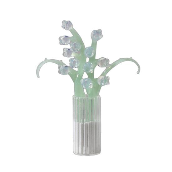 Mini Artificial Glass Flowers Hand-Blown Stained Glass Flowers Miniature Flower