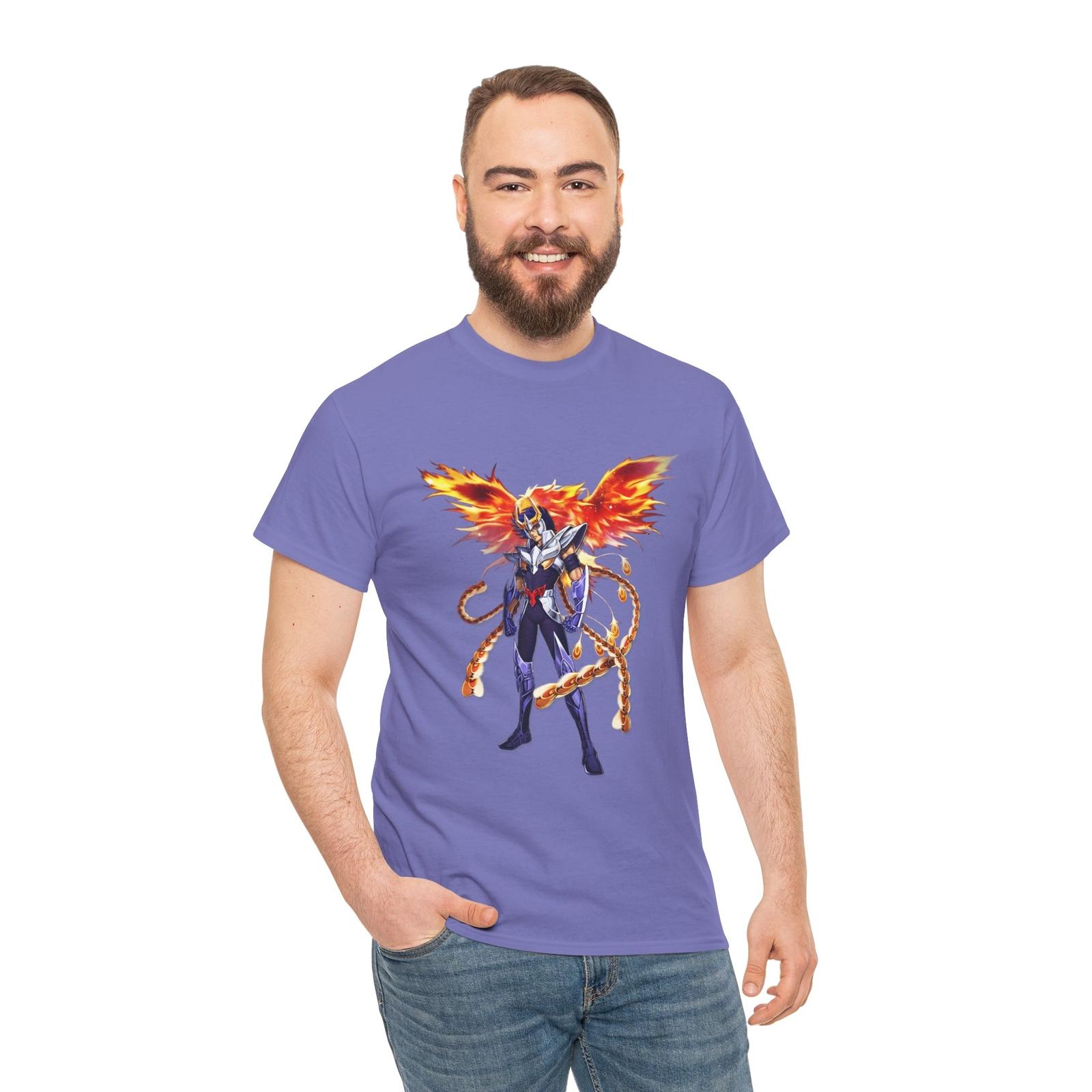 Saint Seiya Phoenix Ikki T-Shirt Mens Womens Tees Top, Anime Tee, Unisex Heavy Cotton Shirt S