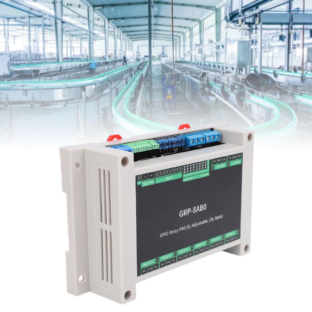 GPIO Relay Module ABS Rail Enclosure Industrial GPID Relay Board with Optocoupler Isolation High Low   Trigger
