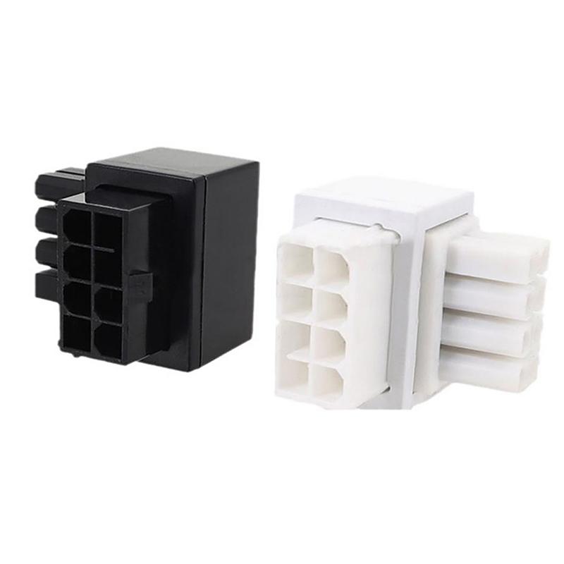 Atx 8Pin Female 90 Degree Angled To 8 Pin Male Power Adapter Gpu Power Steering Connector For Graphics Video Card Gpu