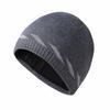 Night outdoor sports reflective silk knitted hat velvet warm cycling winter hat safety warning windproof and cold hat