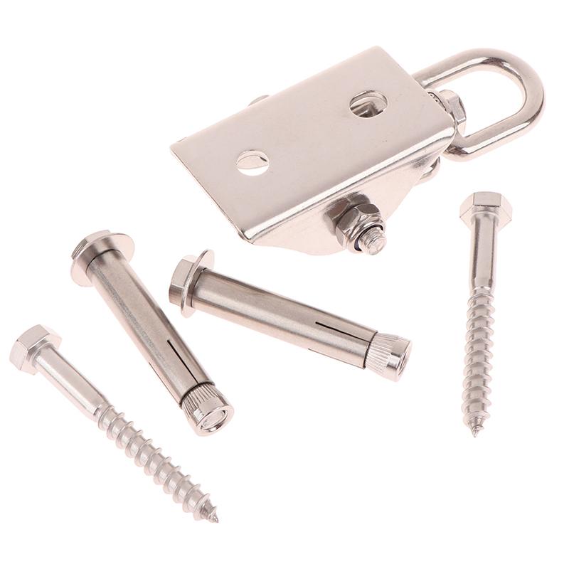 70Mm Swing Suspension Hook Hanger 304 Stainless Steel Rotatable Hammock Swing Hanger Hook Fixed Plate Hanging Chair Kit Hardware
