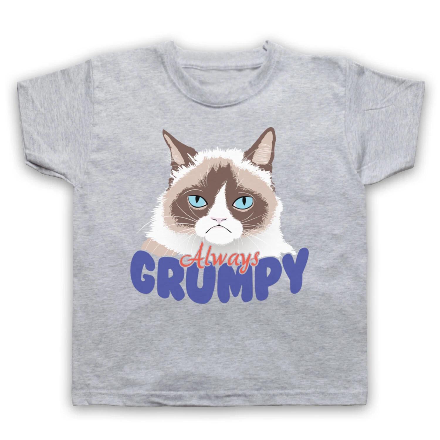 GRUMPY CAT UNOFFICIAL ALWAYS GRUMPY KITTEN FUNNY MEME KIDS CHILDS T-shirt 150