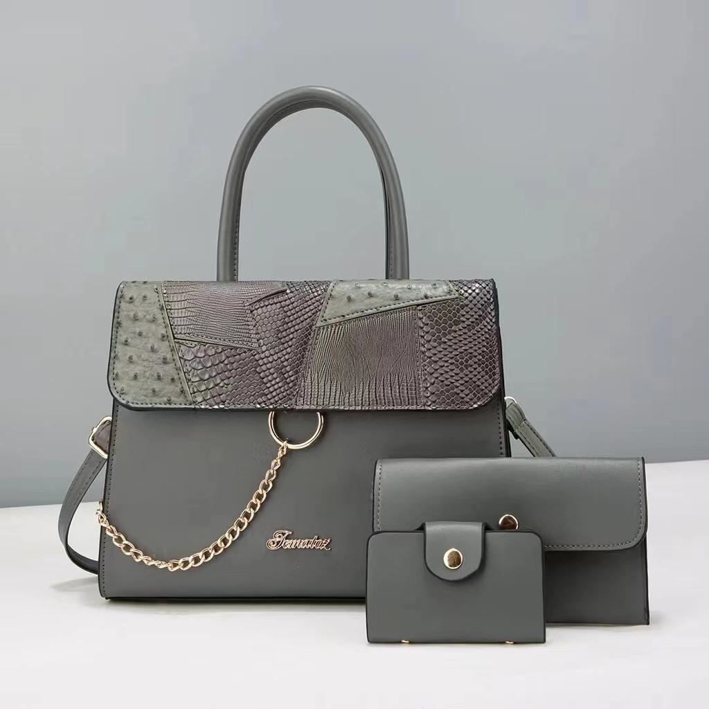 Assemble Three High-end Women's Handbags  Versatile Large-capacity Trendy Chain Accessory Bags