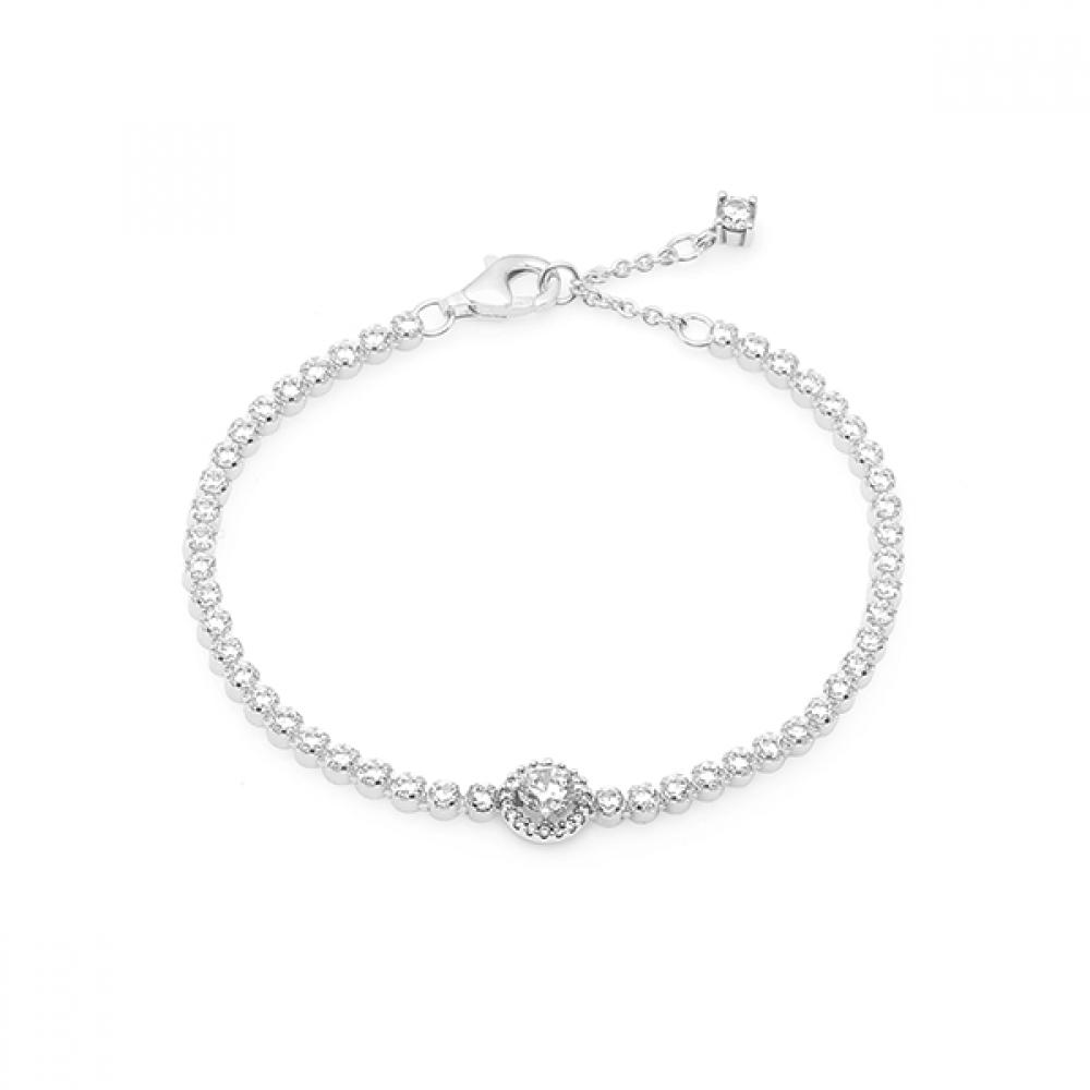 Pandora Timeless Sparkling Halo Tennis Silver Bracelet 599416c01