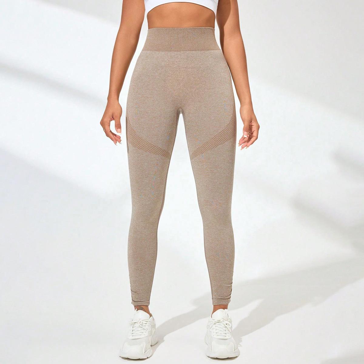 

European and American high waist, hip lift, abdominal wear, fitness trousers, sports tight body sculpting yoga pants XS