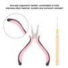 Hair Extension Hook Needle 3 Hole Pliers Set Stainless Steel Hair Extension Wig Tools