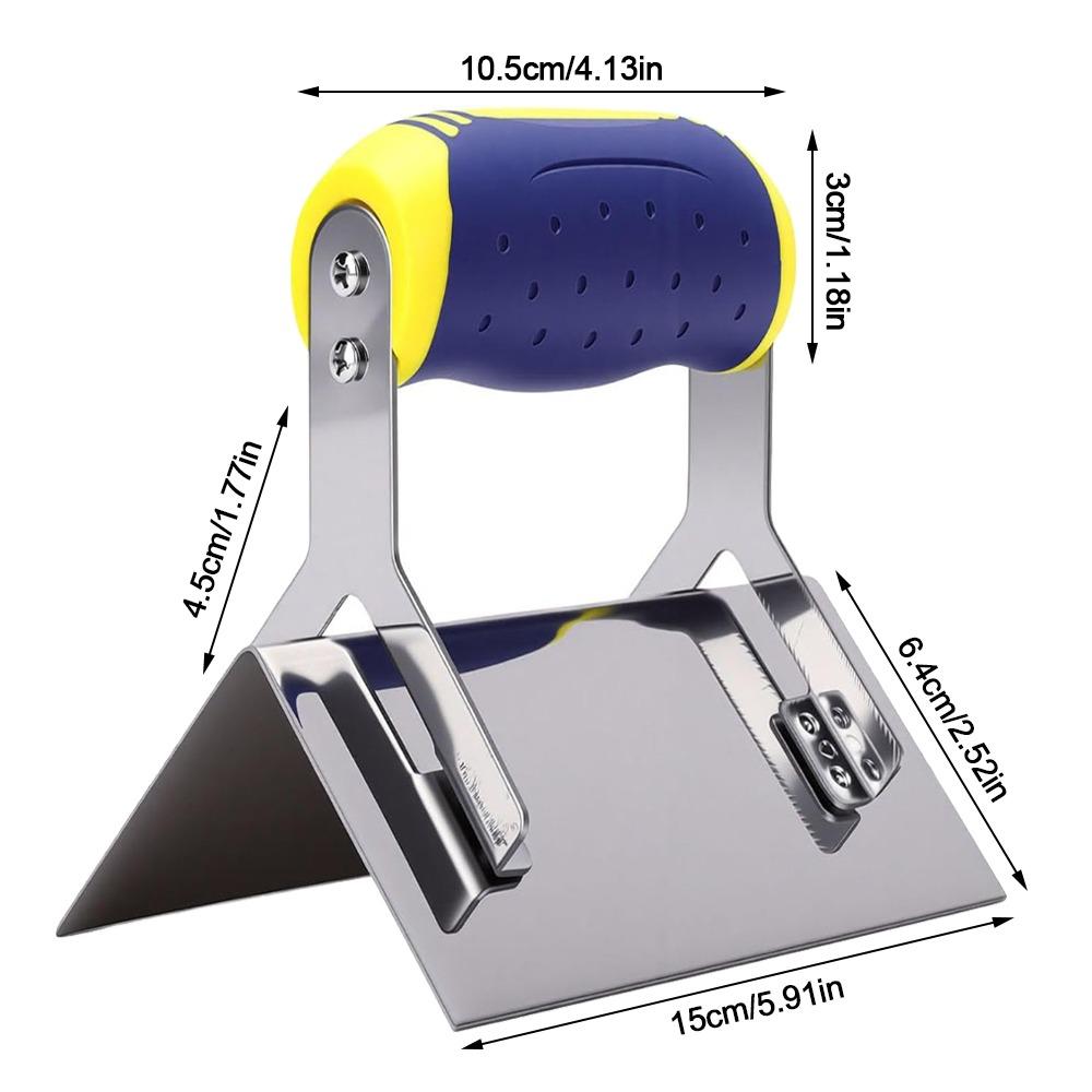 Comfort Grip Handle Outside Corner Trowel Stainless Steel Drywall Finishing Tool For Masonry Work