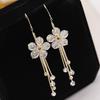 1 Pair European and American Fashion New Super Flash Flower Earrings