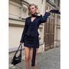 Spring 2026 Striped Halterneck Slim-Waisted Two-Piece Suit: Top & Skirt