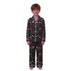 Christmas Print Family Matching Outfits with Stand Collar and Button Front for Holiday Photos