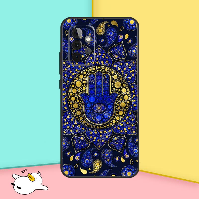Hamsa Hand of Fatima Phone Case For Samsung Galaxy A15 A25 A35 A55 A53 A33 A13 A52 A32 A12 A51 A71 A14 A34 A54