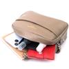 Stylish Bag for Women Made of Textured Genuine Leather Vintage 22662 Beige