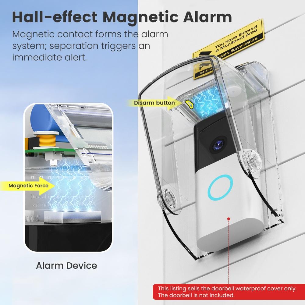 

Solar Powered Anti Theft Alarm Bracket With Waterproof Adjustable Cover Magnetic Trigger Fits Most Video Doorbell Housing Kit China Mainland