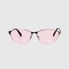 LK21 Rose Film Metal Cat-Eye Sunglasses