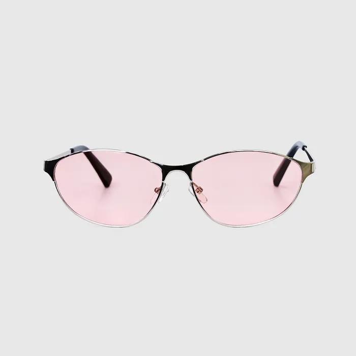 LK21 Rose Film Metal Cat-Eye Sunglasses