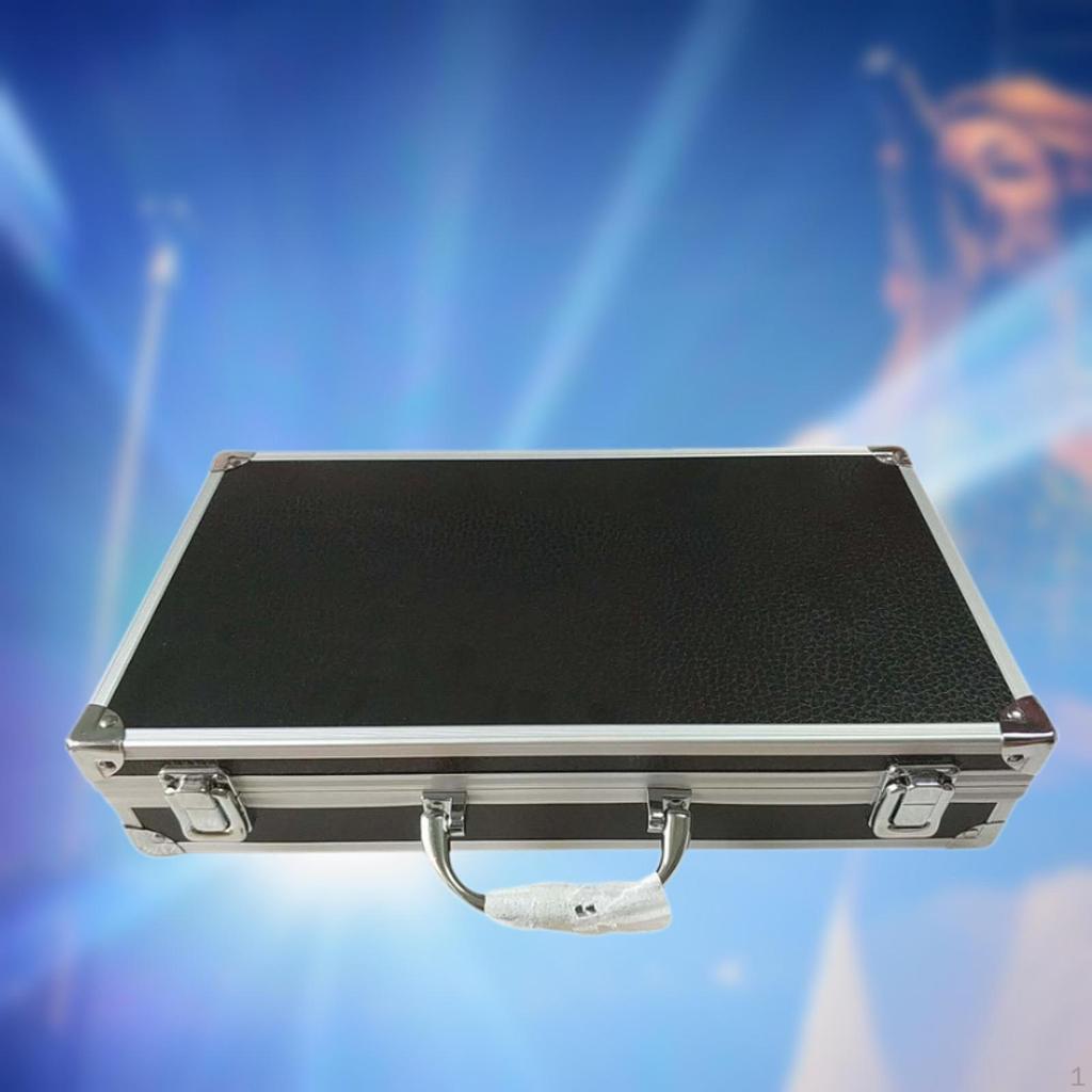 Carry Case Handheld Mic Storage Organizer Box With Handle Aluminum Alloy Suitable for