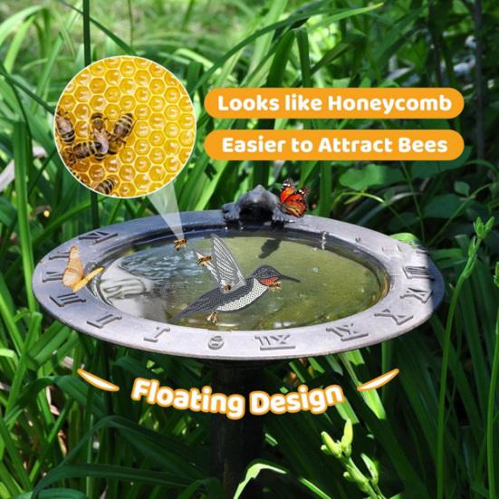 Bee Water Station Floating Pollinator Island Bee Drinking Station Honeycomb Design Floating