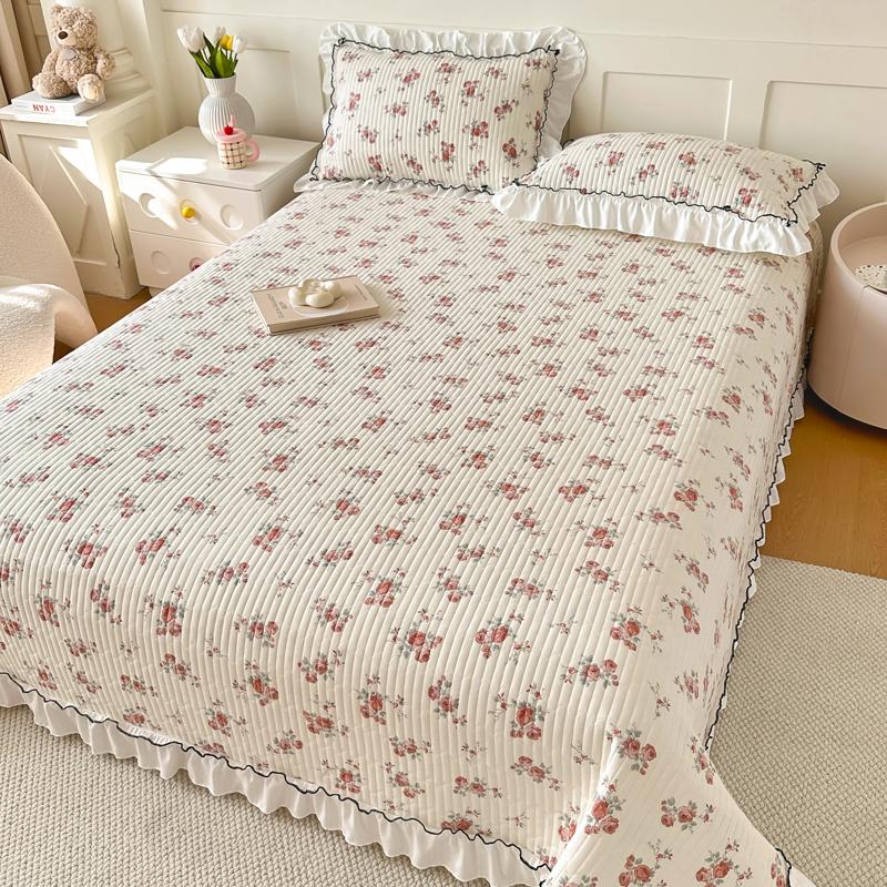 Bonenjoy Tagesdecke Gestepptes Bettlaken Einzel-/Doppelbettüberwurf Blumenmuster Matratzenschoner Weiche Laken cubrecama (Kein Kissenbezug)