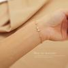 New Arrival Trendy Elegant Minimalist Stainless Steel Gold Plated Chain & Link Bow Knot Unisex Bracelet