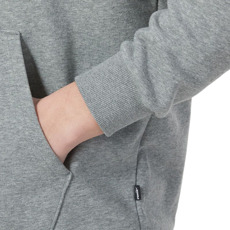 Puma Logo Printed Hooded Long Sleeve Sweatshirt Men Sweatshirt Gray 589038-03