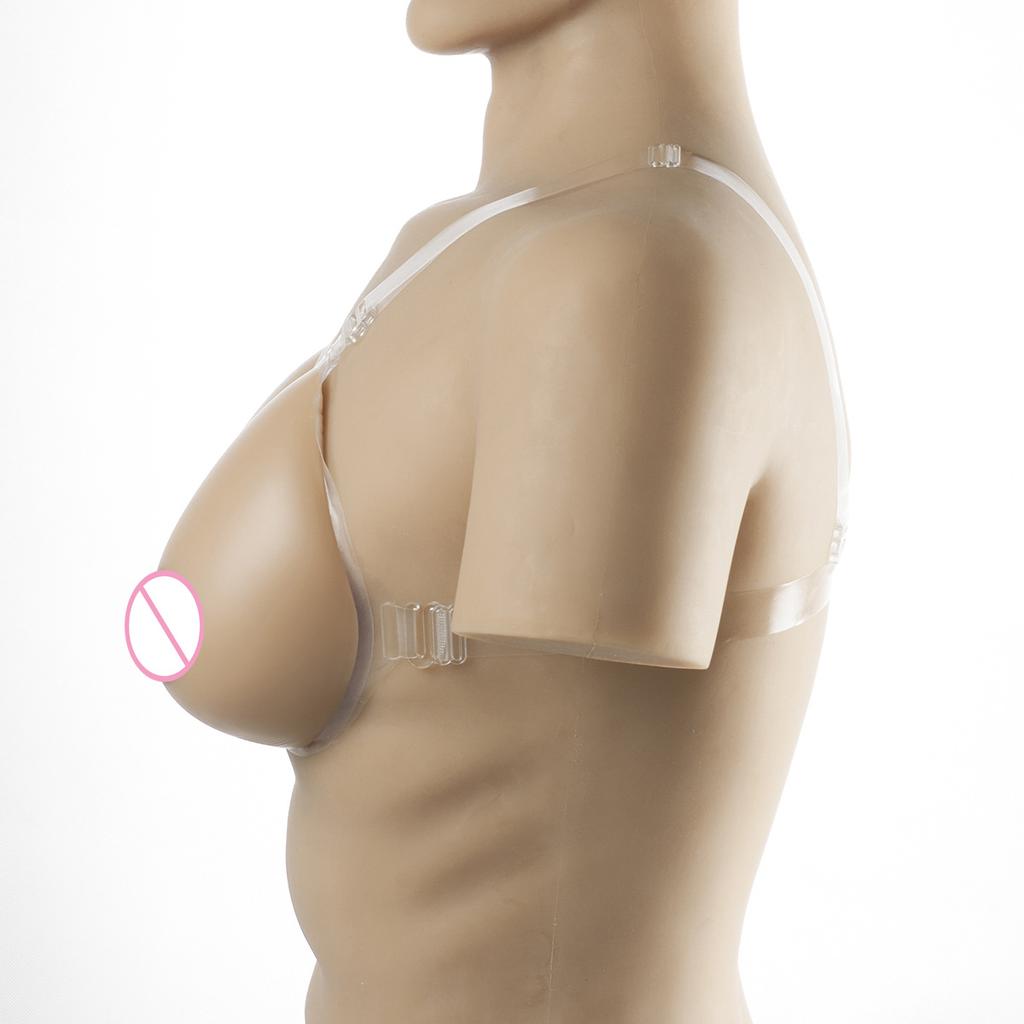 Wearable Silicone Fake Breasts Waterdrop Shape Cosplay Props Transvestite & Crossdresser Use Realistic Chest Enhancer
