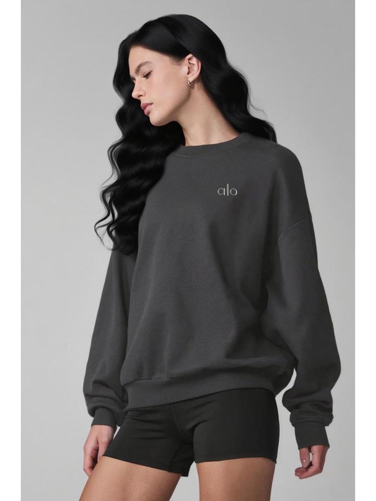 Unisex American Style 3D Reflective Logo Casual Sweatshirt