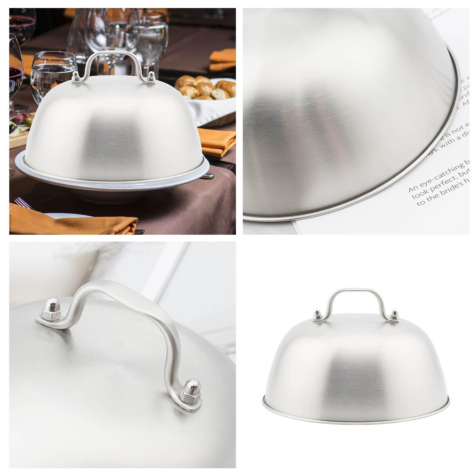 16cm Diameter 7cm High Barbecue Lid Mini Pot Lid Pan Lid Plate Pot Lid Western Steak Pot Lid Stainless Steel Pot Slow Cookers серебряный