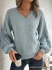 2026 Women's Autumn/Winter Loose Hollow Sweater - Patterned Round Neck Pullover