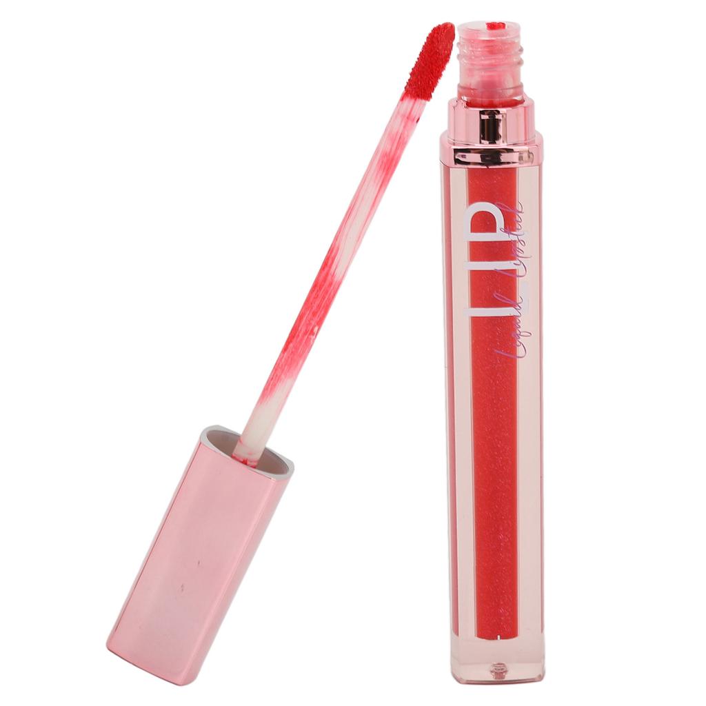Lip Gloss Moisturizing Long Lasting Easy to Apply Lipstick Makeup with Transparent Case Women Gifts 3g Glitter