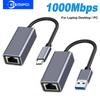 USB Type C Hub 1000Mbps Ethernet Adapter USB 3.0 Type C To RJ45 Network Card For MacBook PC Windows XP 7 8 10 Android USB Lan Internet Cable