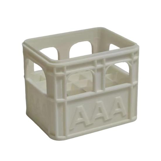 Stackable Battery Storage Box with Secure Latch Space-saving Battery Organizer for AA AAA 18650 21700 Batteries Compact Desktop Case