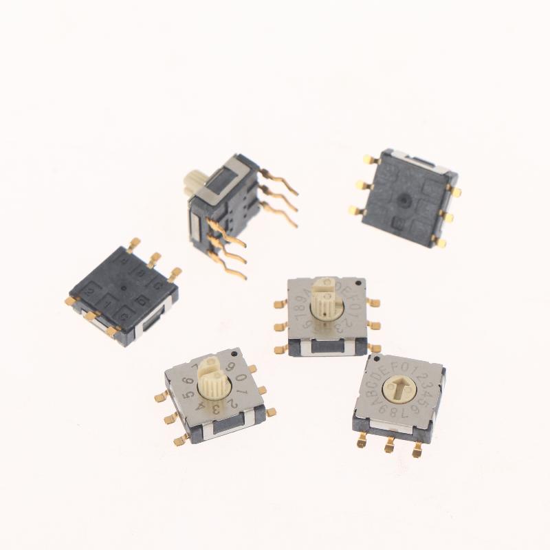 2Pcs Mini Encoder Rotary Encoder Switch Bcd8421 Multi Gear Band Knob Switch Smd Band Switch