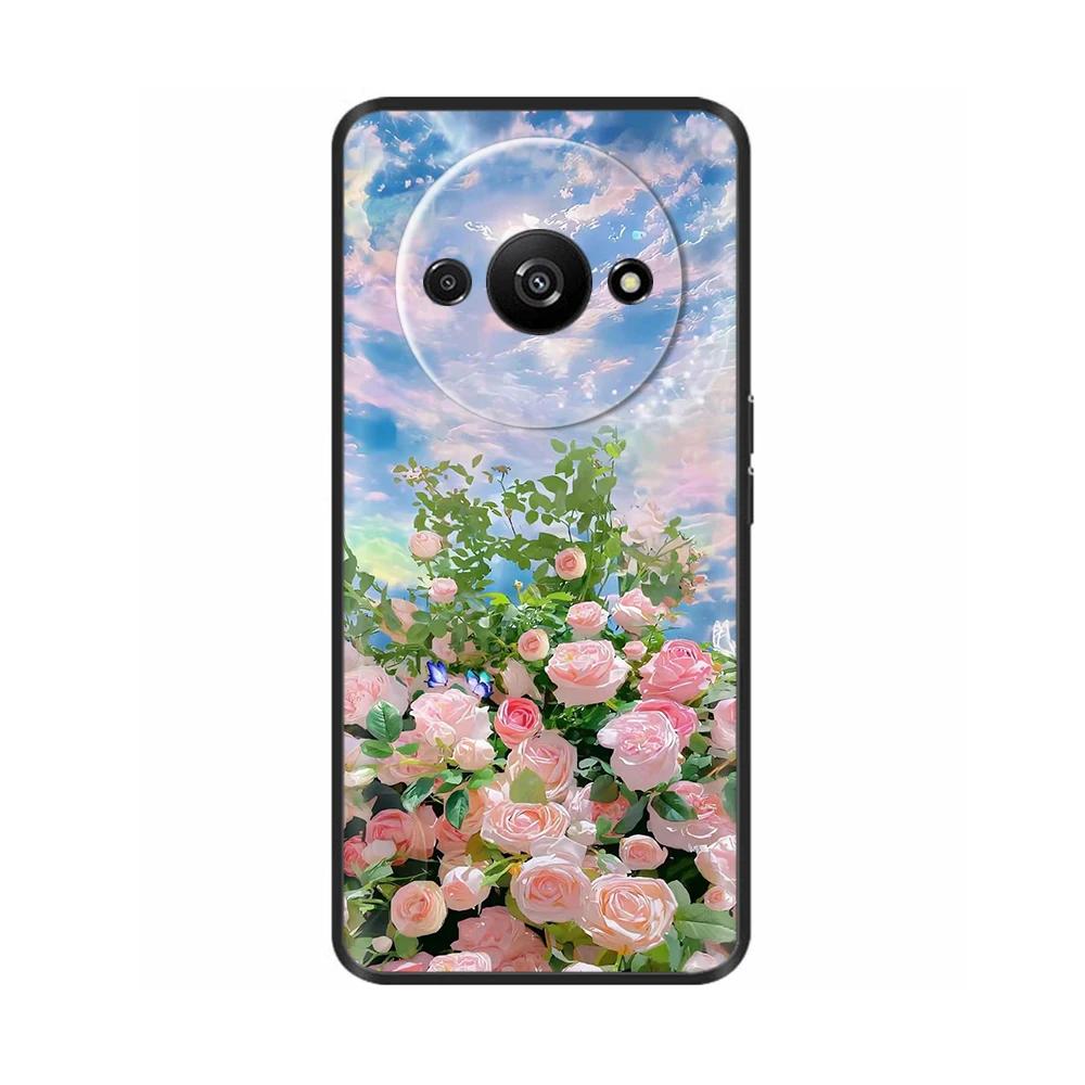 Phone Case For Xiaomi Redmi A3 A3X RedmiA3 Poco C61 PocoC61 Soft Black Silicone Bumper Shockproof Shell Back Cover Carcasa Cases