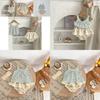New 2024 Summer Baby Girl Cute Fresh Checkered Tank Top And Floral Skirt Shorts Set