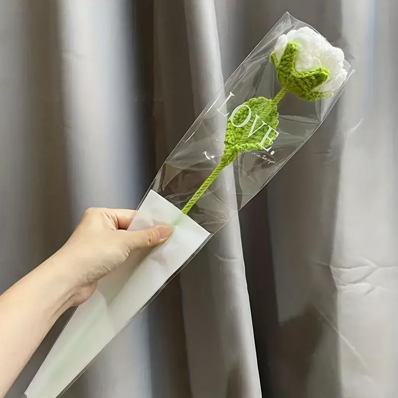 6pcs Hand Crocheted Roses - Realistic Woven Flowers, No Batteries Required, Perfect for Valentine'S Day, Mother'S Day