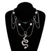 Cross-Border Jewelry, Retro Winding Twisted Dragon Pendant Metal Sweater Chain Niche 2024 New Year'S Necklace Women