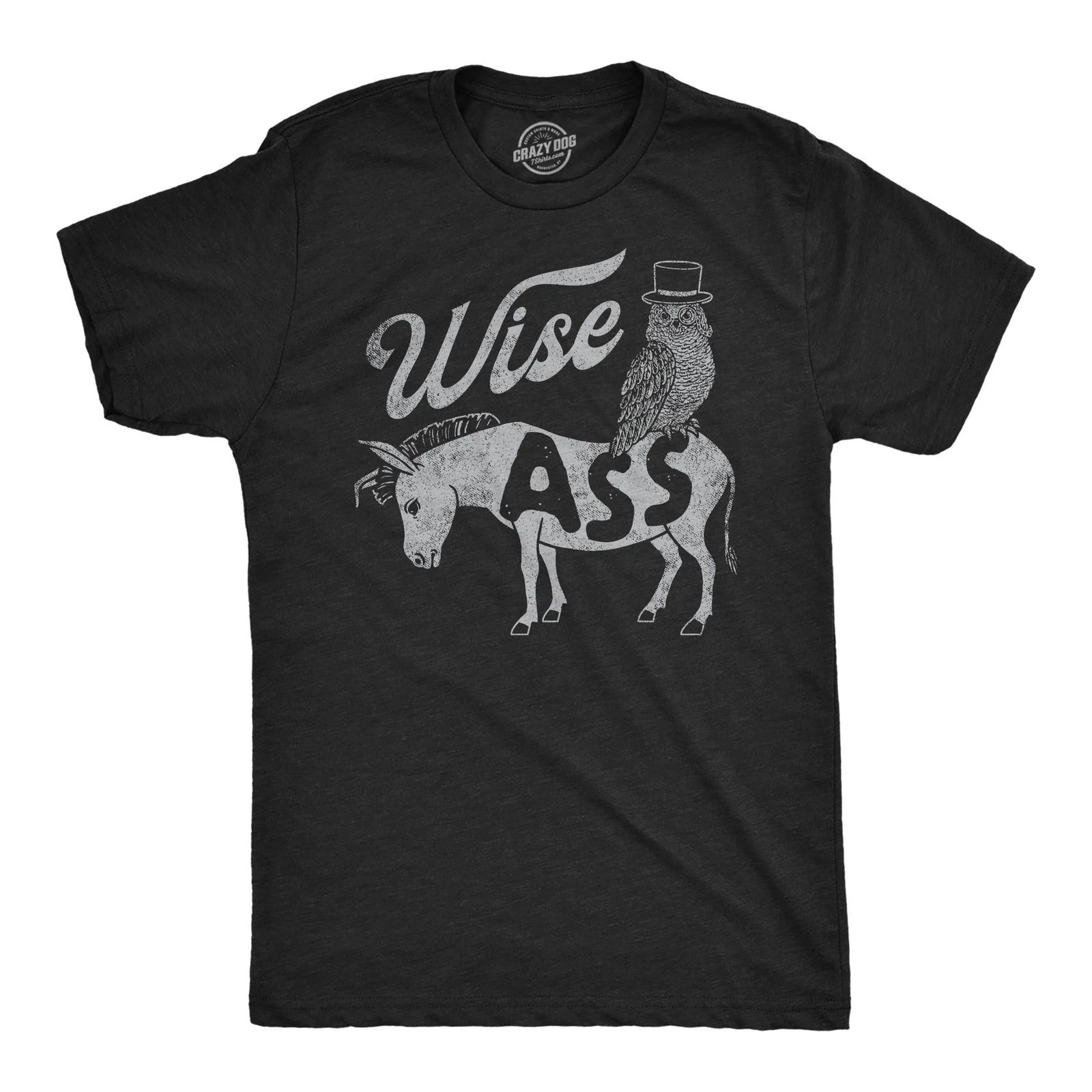 Mens Funny T Shirts Wise as Sarcastic Graphic Novelty Tee for Men XXL