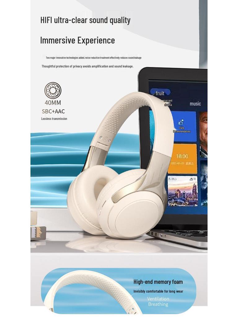 Kabelloses Bluetooth-Headset mit HIFI-Sound, Lange Akkulaufzeit, Auf Lager Stereo