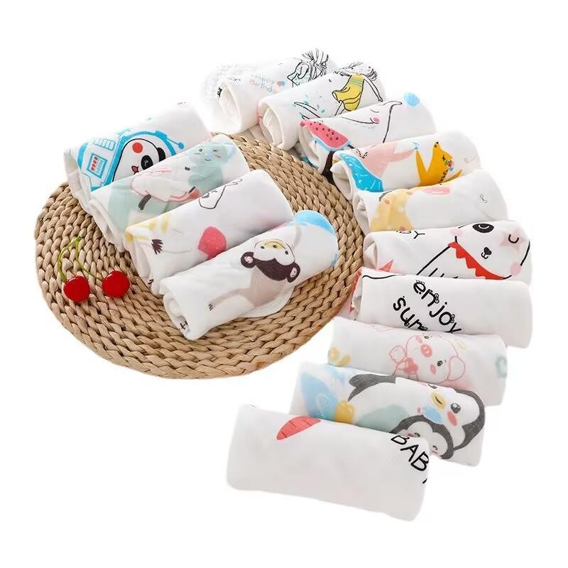 5pcs Set of Unique Six-layer High-density Pure Cotton Gauze Face Towel Towel Can Be Hung On the Wall Small Square Towel