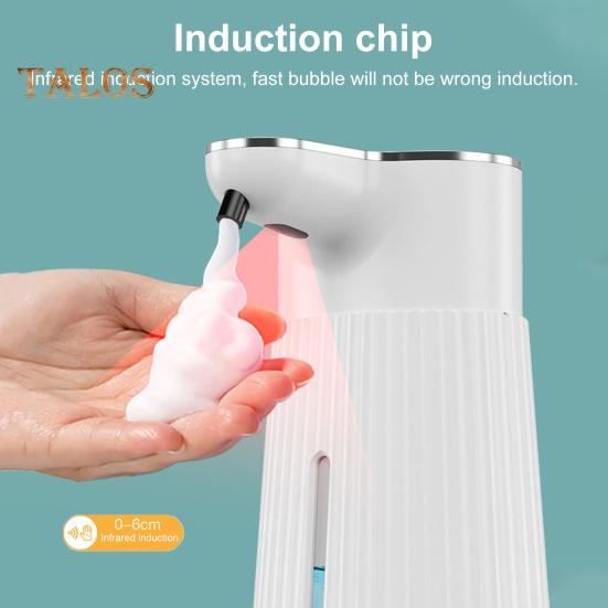 Distribuitor automat de săpun de 400 ml, reîncărcabil, baterie de 500 mAh, montat pe perete, dozator de săpun cu senzor fără atingere, consumabile pentru casă