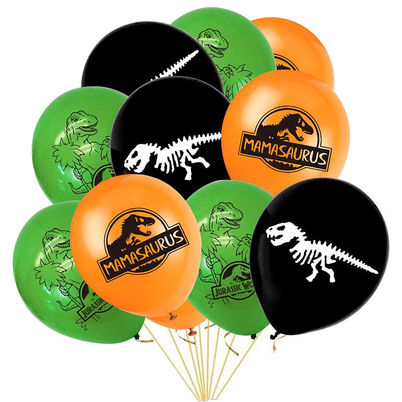 10Pcs Dinosaur Party Balloons for Boys Birthday Party Jurassic World Jungle Animal Latex Balls Decoration Baby Shower Kids Toy