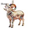 Event Decoration for Carnival 2PCS Christmas Goat Hanging Ornaments, Decorative 2D Acrylic Tree Lightweight Decor Holiday Pendants, Festive Ornaments