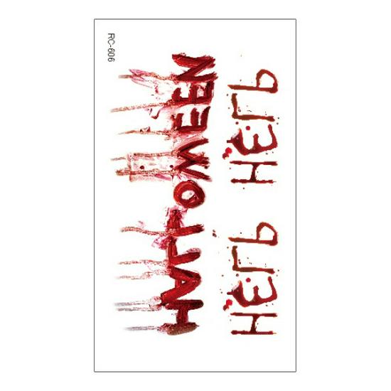 Adesivi Tatuaggio Impermeabili Horror Halloween: Modelli Realistici di Ferite, Macchie di Sangue e Cicatrici