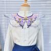 Butterfly Decoration Hanfu Shawl Embroidery Kids Shirt False Collar  Horse-face Skirt