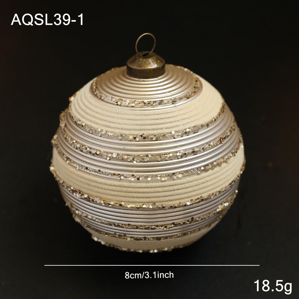 Holiday Decoration Ball Light Champagne Gold Christmas Ball Ornament Christmas Tree Hanging Ball Ornament Elegant For Retail