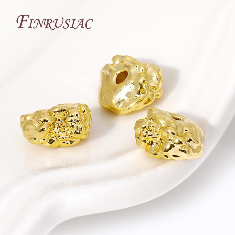 High Quality 18K Gold Plated Irregular Spacer Beads Metal Bracelets Beads For Jewelry Making DIY Accessories,Bead Separators