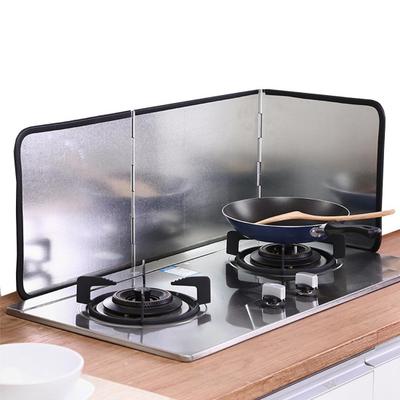 Yousheng 3 Sided Oil Splatter Guard Stainless Steel Grease Splatter Screen for Frying Pan Foldable Non-Stick Gas Stove Oil Proof Baffle